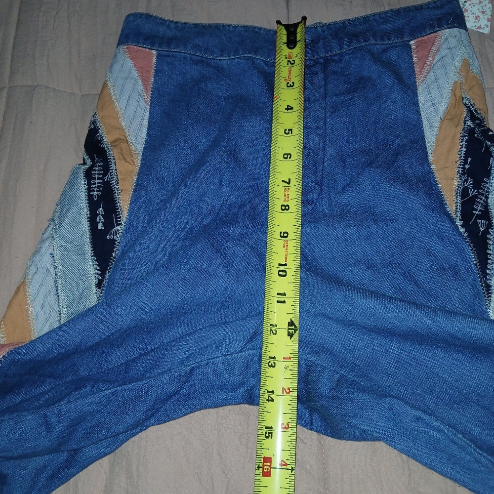 We Free People 26 FABULOUS Stick By Your Side Patched Wide-Leg Jeans Flare Pants - Picture 5 of 16